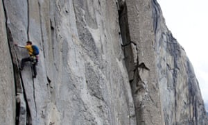 Alex Honnold climbs the Nose on El Capitan in Yosemite National Park, California.