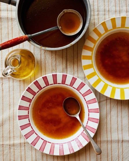Kirk Hayworth’s barbecue tomato broth.
