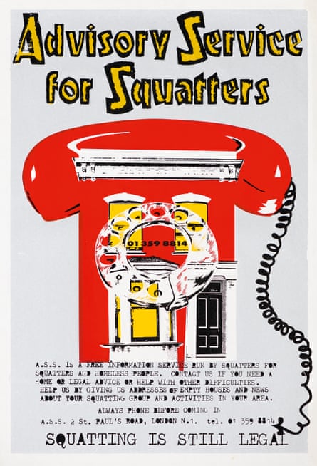Advisory Service for Squatters poster, 1979, John Phillips