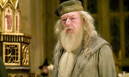 Michael Gambon in the role of Albus Dumbledore in Harry Potter and the Goblet of Fire, 2005.