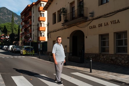 Councillor Jordi Esmandia standing in a street in Gualba, Spain