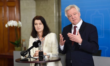 Sweden’s ministry for Foreign Affairs Ann Linde and British Brexit secretary David Davis.