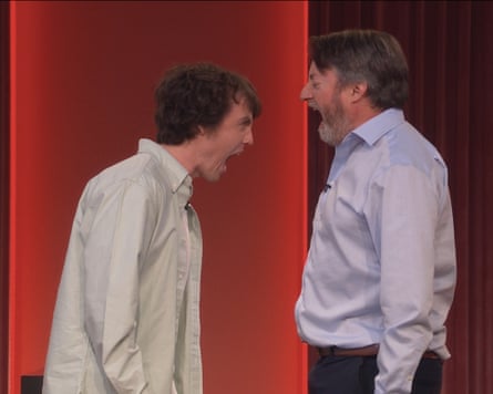Cambell and David Mitchell shouting at each other