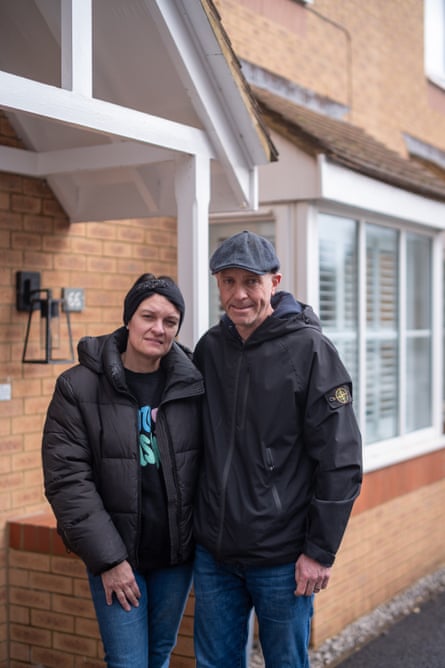 James and Faye Wade outside their home