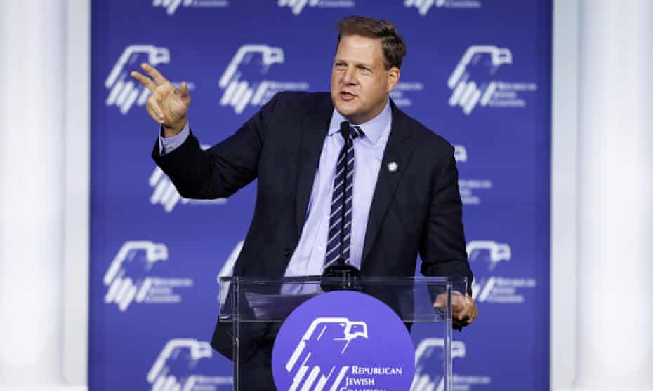 New Hampshire’s governor, Chris Sununu, speaks in Las Vegas on 5 November.