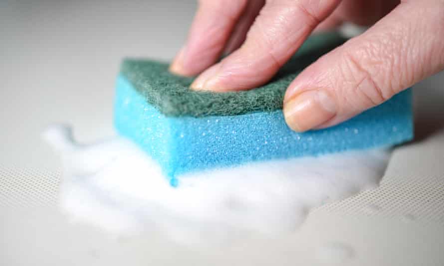 For makeup, carefully work a detergent into the stain until you have created a foam.
