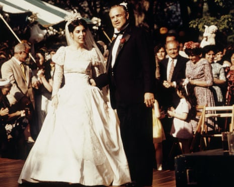 More energy and detail in one set-piece than most entire films … the wedding scene in The Godfather, with Talia Shire and Marlon Brando.