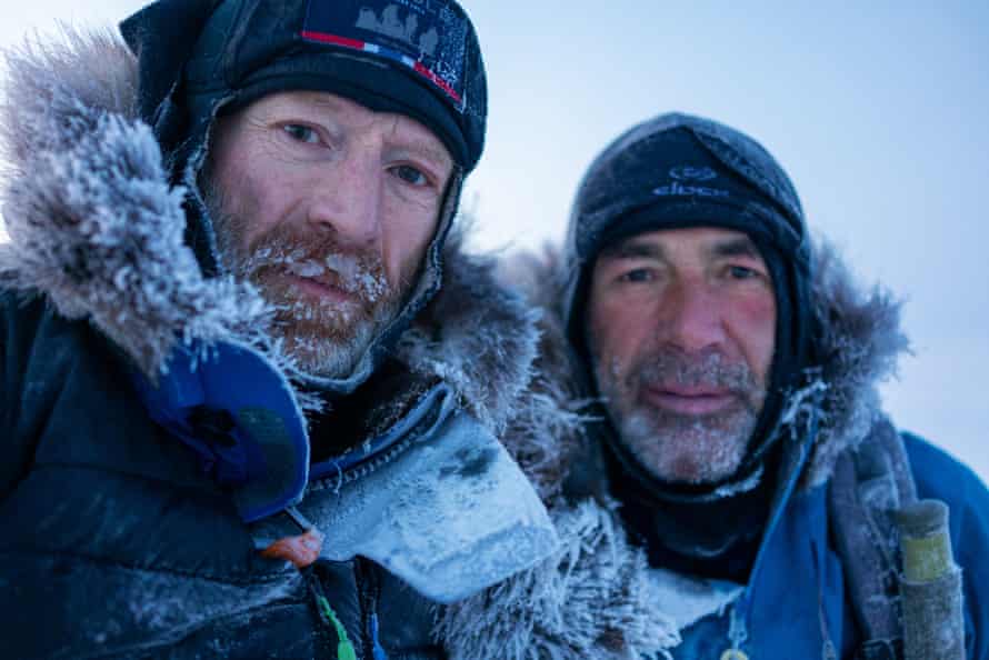 Boerge Ousland and Mike Horn in polar gear