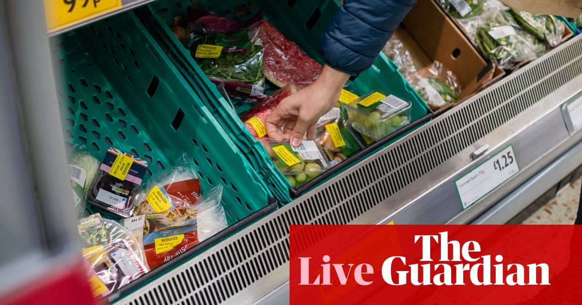 UK consumer confidence hits record low, as people cut back on food shopping – business live