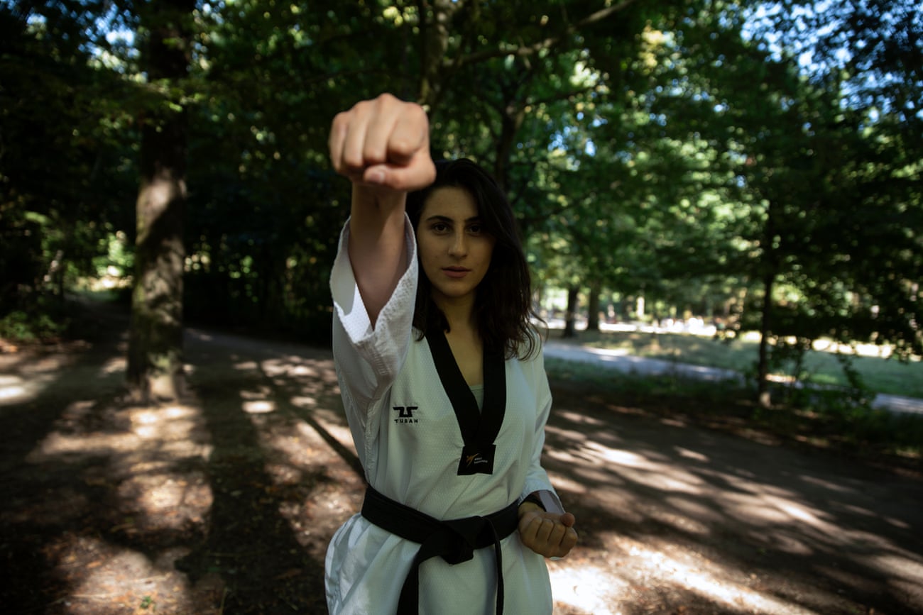 Marzieh Hamidi, a member of the Afghan national taekwondo team, who left the country in November 2021 with nothing but her medals.