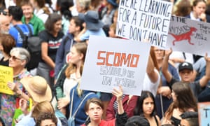 School students at the #ClimateStrike rally at Town Hall in Sydney in March