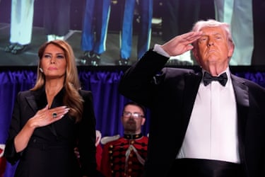 US President Donald Trump and First Lady Melania Trump at the White House Correspondents’ Association Dinner in Washington on 25 April, 2026.
