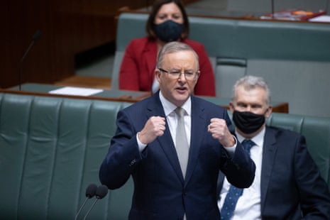 Opposition leader Anthony Albanese after question time