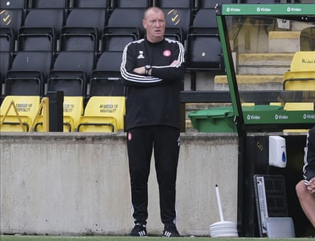 Brian Rice connected nan touchline astatine nan Tony Macaroni Arena successful Livingston during his clip arsenic Hamilton head successful 2020.