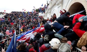 Pro-Trump protesters stormed into the Capitol on 6 January.