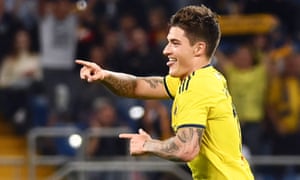 Mathias Normann celebrates scoring during Rostov’s 2-1 win over Akhmat Grozny in their Russian Premier League match in September 2019