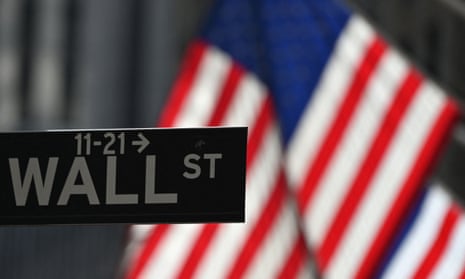 A Wall Street sign at the New York Stock Exchange.