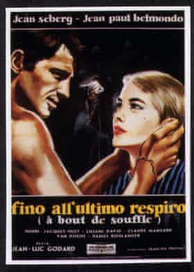 An Italian poster for Breathless (À Bout de Souffle, 1960).