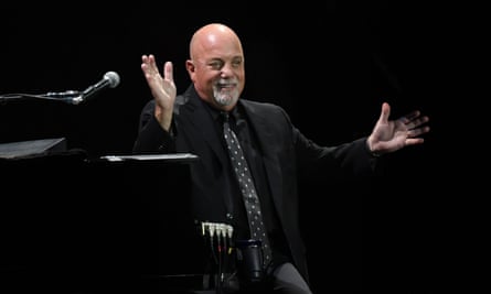 Immediately at home … Billy Joel at Wembley stadium.