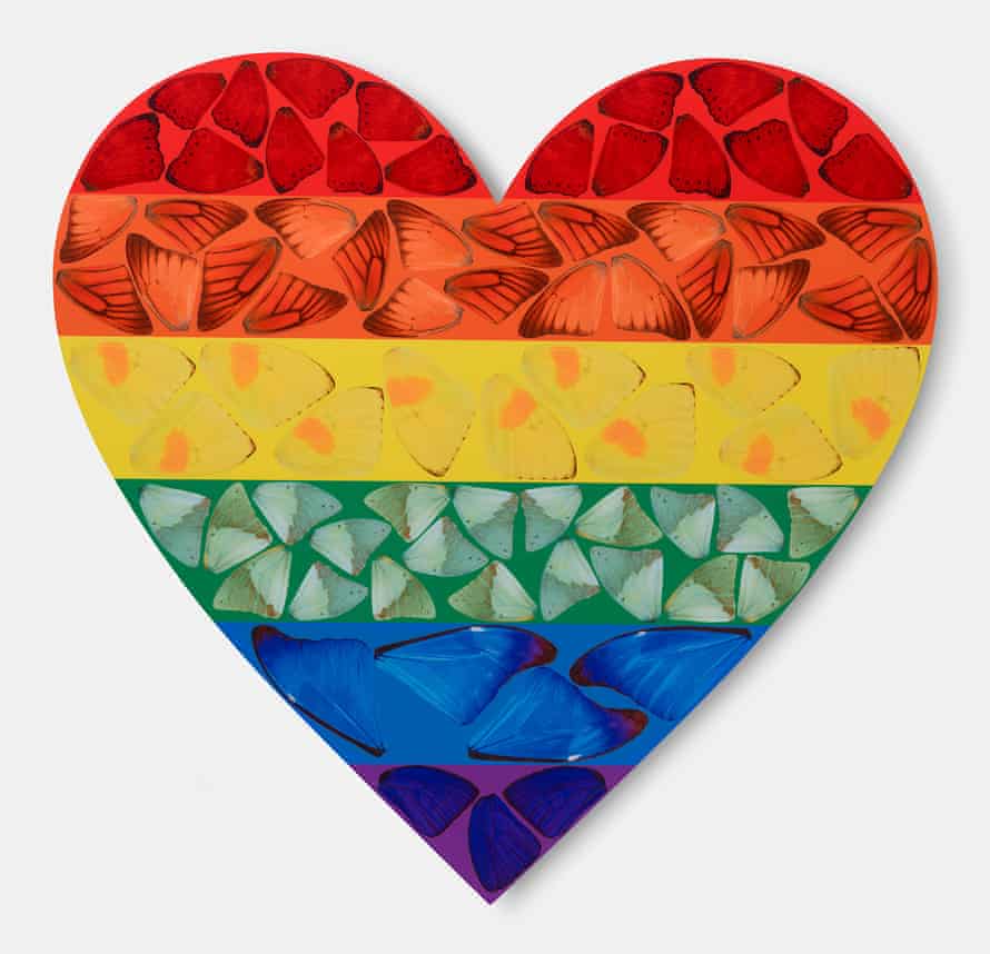 Butterfly Heart, the second of the limited edition rainbow prints by Damien Hirst.