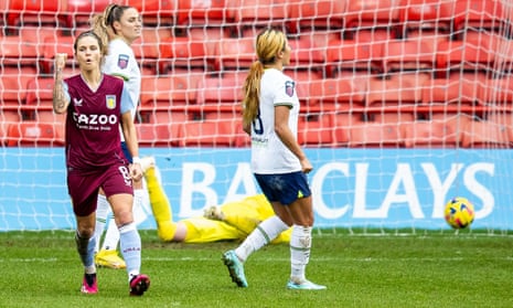 Aston Villa v Tottenham: Women’s Super League – live | Women's Super League 2 Rachel Daly celebrates after giving Villa the lead.