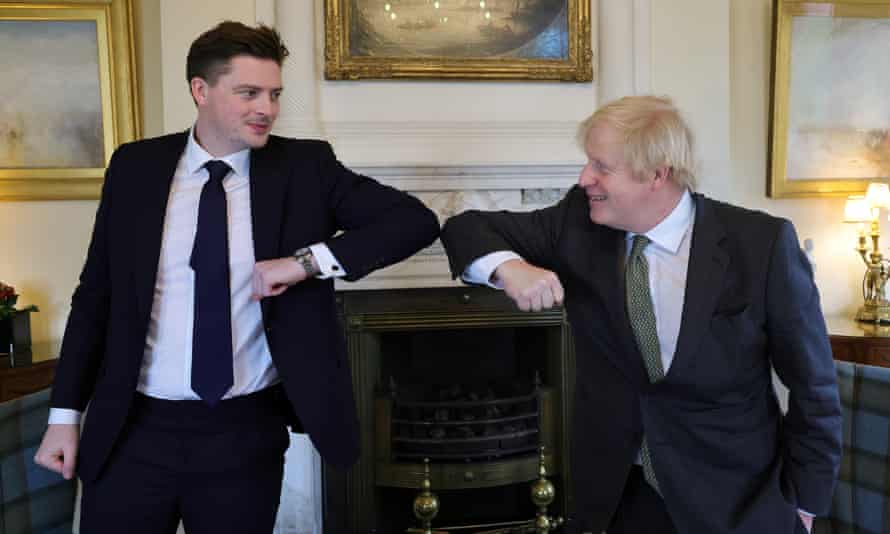 Alex George elbow bumps Boris Johnson at their meeting on 2 February