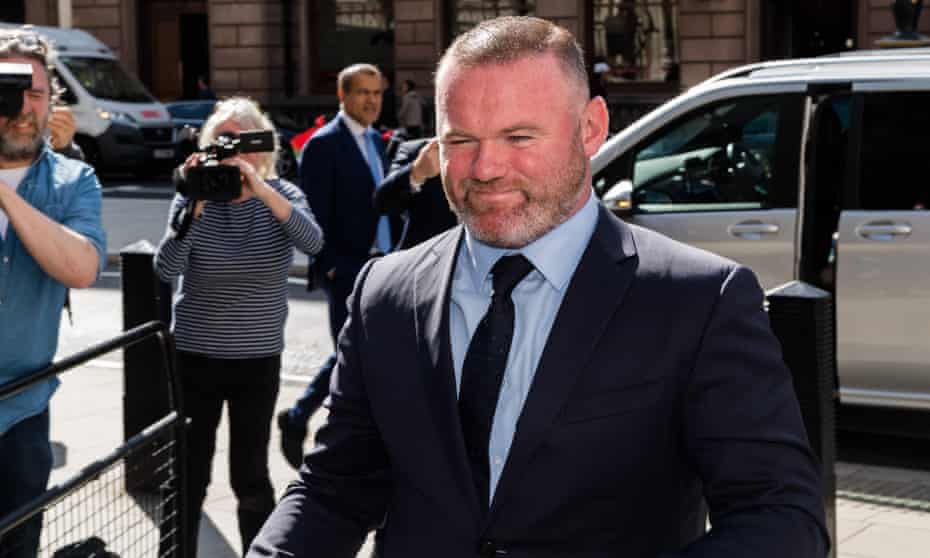 Wayne Rooney arriving at the Royal Courts of Justice.