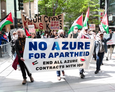 No Azure for Apartheid demonstrators