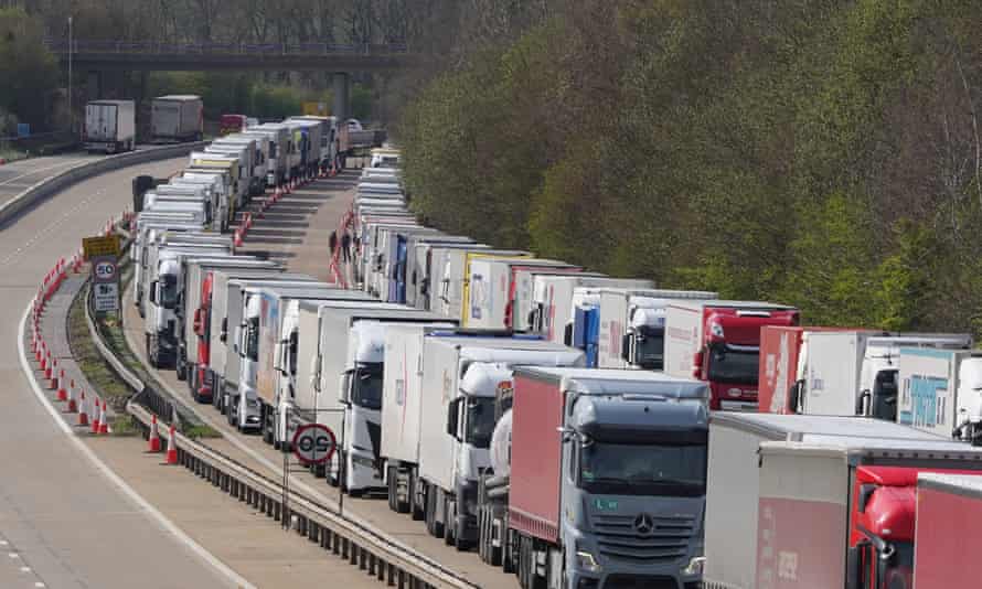 Operation Brock is activated as lorries queue on the M20 in Ashford