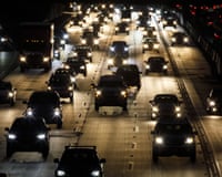 cars on a freeway