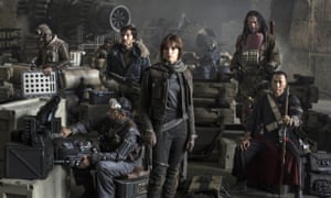 The cast of Star Wars: Rogue One featuring Riz Ahmed, Diego Luna, Felicity Jones, Jiang Wen and Donnie Yen.