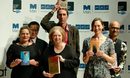 Levy (left) in 2012 with fellow Man Booker shortlisted authors Tan Twan Eng, Hilary Mantel, Will Self, Alison Moore and Jeet Thayil.