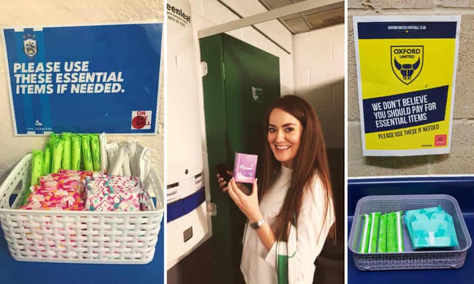 Free sanitary products at football grounds, part of a campaign by On The Ball.