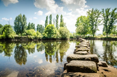 Roman stepping stones across the Tâmega in Chaves.
