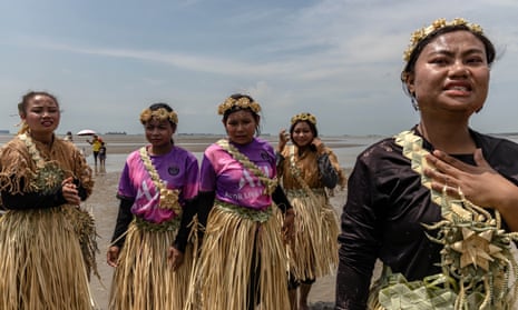 A group of dancers from the Malaysia's indigenous Mah Meri tribe during the ''Puja Pantai'' ritual, a thanksgiving ritual praying to the spirits of the seas.