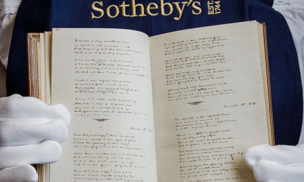 The handwritten manuscript of Emily’s poems with pencil corrections by Charlotte, set to be auctioned later this year at Sotheby’s.