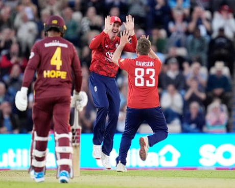 England v West Indies: third men’s T20 cricket international – live