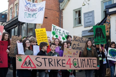School climate strike in Hay-on-Wye in February.