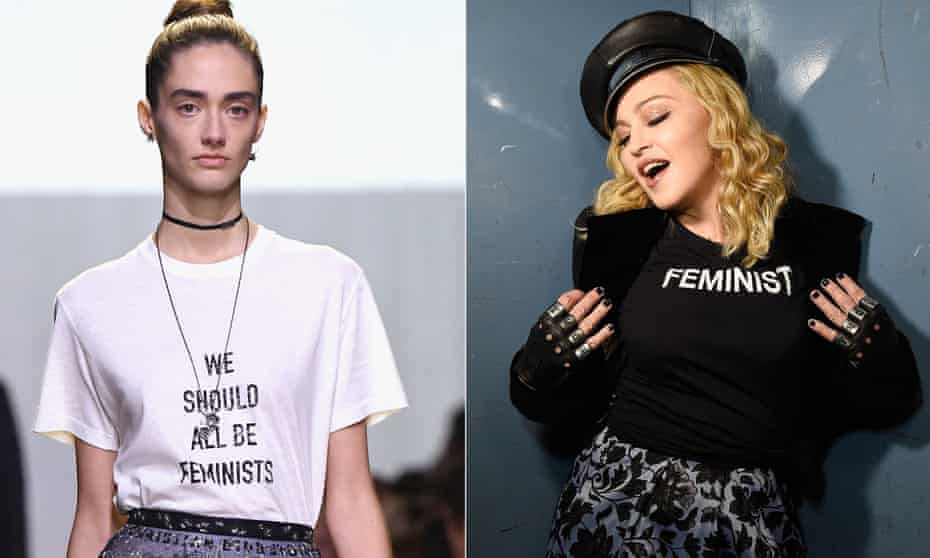 Best friends … Dior and Madonna in protest mode.