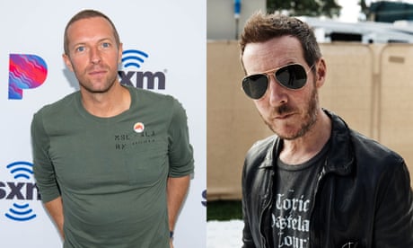 Coldplay'den Chris Martin ve Massive Attack'tan Robert del Naja, diğer adıyla 3D.