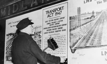 1948 m. keturios didžiosios geležinkelių bendrovės buvo nacionalizuotos ir sujungtos, sukuriant Britanijos geležinkelius
