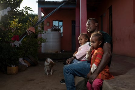 Abbas with his two children.