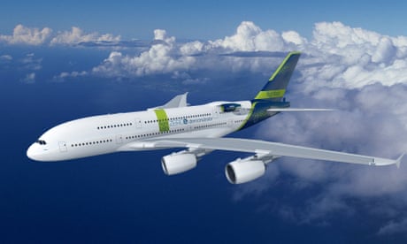 An artist's impression of an hydrogen-powered Airbus