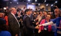 Rishi Sunak surrounded by party supporters  at Conservative party conference
