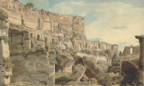 Inside the Colosseum, 1780, by Francis Towne, on show at the British Museum.