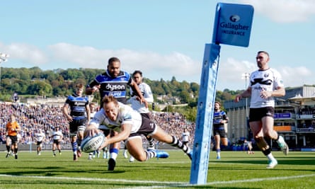 Max Malins gets Bristol off to the races with the opening try against Bath