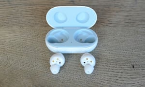 Samsung Galaxy Buds sound good, work well and have a pocketable case.