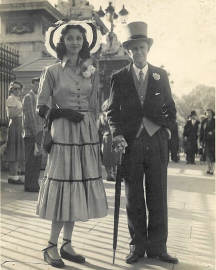 Marina’s mother, Ilia, and grandfather, Plum Warner, attend a garden party at Buckingham Palace in 1949.