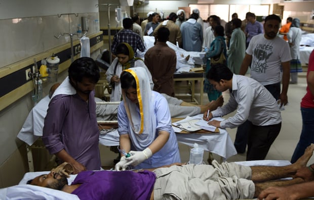 Pakistani heatstroke victims at a government hospital in Karachi, June 2015. The report found a huge increase in the number of people over 65 who are exposed to extreme heat. 