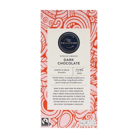 M&S Collection 75% Ecuadorian Dark Chocolate bar